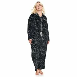 Plus Size Sonoma Goods For Life® Velour Pajama Shirt & Pajama Pants Set -Hot Sale Adult Shop 5033014 ALT2