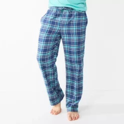 Men's Sonoma Goods For Life® Flannel Pajama Pants -Hot Sale Adult Shop 5034879 Denim Aqua Plaid