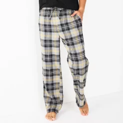Men's Sonoma Goods For Life® Flannel Pajama Pants -Hot Sale Adult Shop 5034879 Gray Gold Plaid