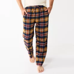 Men's Sonoma Goods For Life® Flannel Pajama Pants -Hot Sale Adult Shop 5034879 Navy Gold Plaid