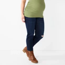 Maternity Sonoma Goods For Life® Over-The-Belly Cropped Straight-Leg Jeans
