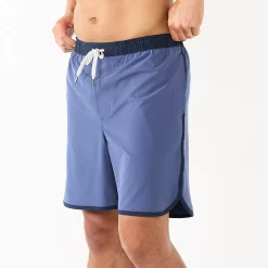 Men's Sonoma Goods For Life® Scallop Swim Trunks -Hot Sale Adult Shop 5036573 Blue Indigo