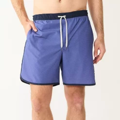 Men's Sonoma Goods For Life® Scallop Swim Trunks -Hot Sale Adult Shop 5036573 Blue Indigo Stripe