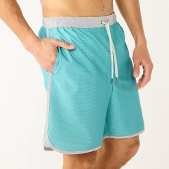 Men's Sonoma Goods For Life® Scallop Swim Trunks -Hot Sale Adult Shop 5036573 Blue Stripe