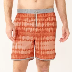 Men's Sonoma Goods For Life® Scallop Swim Trunks -Hot Sale Adult Shop 5036573 Red Dye Effect