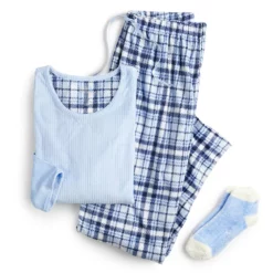 Petite Croft & Barrow® Velour Long Sleeve Pajama Top & Pajama Pants Set 25 Petite Croft & Barrow® Velour Long Sleeve Pajama Top & Pajama Pants Set -Hot Sale Adult Shop 5041069 ALT5