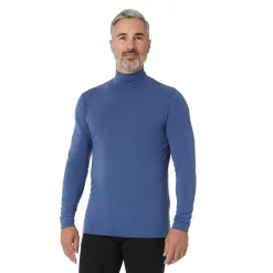Men's HeatKeep Lightweight Basic Mockneck Tee -Hot Sale Adult Shop 5042755 Heather Estate Blue