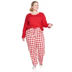 Plus Size Croft & Barrow® Long Sleeve Pajama Top & Pajama Pants Set -Hot Sale Adult Shop 5044287 ALT2