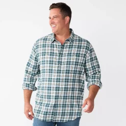 Big & Tall Sonoma Goods For Life® Regular-Fit Flannel Button-Down Shirt