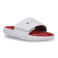 Champion® Vital Script Women's Slide Sandals -Hot Sale Adult Shop 5045754 White Scarlet