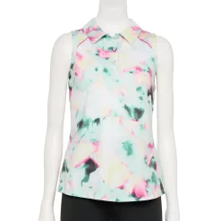 Women's Tek Gear® Sleeveless Golf Polo -Hot Sale Adult Shop 5068427 Aqua Multi Dye