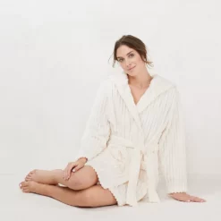 Women's LC Lauren Conrad Plush Hooded Wrap Robe -Hot Sale Adult Shop 5069352 ALT2