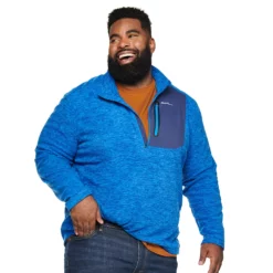 Big & Tall Eddie Bauer Cloud Regular-Fit Quarter-Zip Pullover Jacket -Hot Sale Adult Shop 5070259 Royal Blue