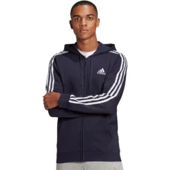 Big & Tall adidas Essential Fleece Full-Zip Hoodie -Hot Sale Adult Shop 5097441 Legend Ink