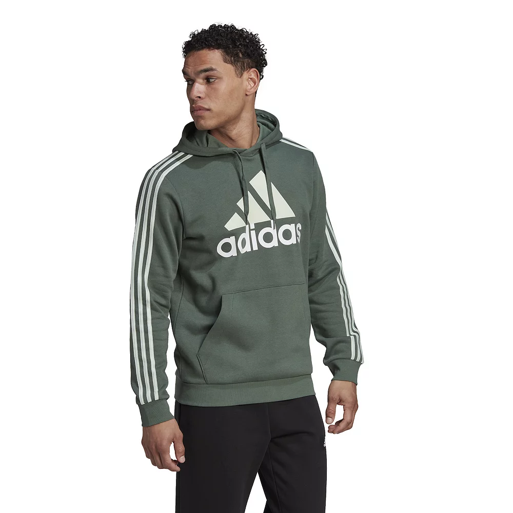 Big & Tall adidas Essential 3-Stripes Badge of Sport Hoodie 4 Big & Tall adidas Essential 3-Stripes Badge of Sport Hoodie - Image 4
