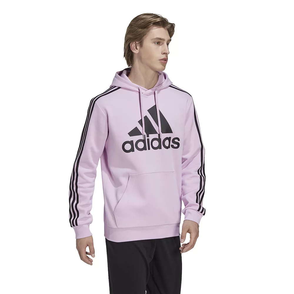 Big & Tall adidas Essential 3-Stripes Badge of Sport Hoodie 2 Big & Tall adidas Essential 3-Stripes Badge of Sport Hoodie - Image 2