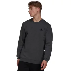 Big & Tall adidas Feel Cozy Fleece Sweatshirt -Hot Sale Adult Shop 5097481 Dark Gray Black
