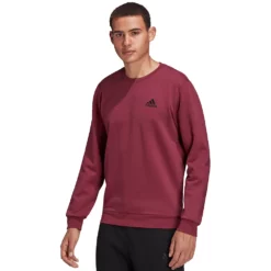 Big & Tall adidas Feel Cozy Fleece Sweatshirt -Hot Sale Adult Shop 5097481 Victory Crimson Black