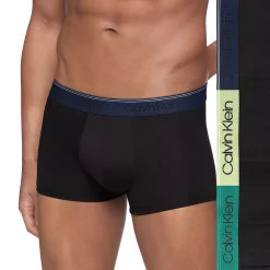 Men’s Calvin Klein 3-Pack Microfiber Stretch Low-Rise Trunks