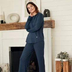 Women's Koolaburra by UGG Sweater Knit Pajama Top & Wide Leg Pajama Pants Set -Hot Sale Adult Shop 5138342 ALT3