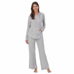 Women's Koolaburra by UGG Sweater Knit Pajama Top & Wide Leg Pajama Pants Set -Hot Sale Adult Shop 5138342 Silver Gray Heather