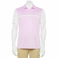 Men's adidas Regular-Fit Colorblock Golf Polo -Hot Sale Adult Shop 5167209 Lilac