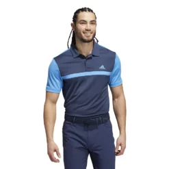 Men's adidas Regular-Fit Colorblock Golf Polo -Hot Sale Adult Shop 5167209 Pulse Blue
