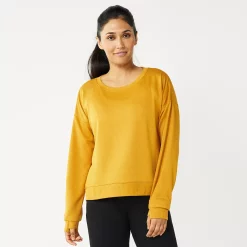 Women's Tek Gear® Stretch Fleece Crewneck Sweatshirt -Hot Sale Adult Shop 5181941 Brassy Gold