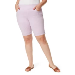 Plus Size Gloria Vanderbilt Amanda Pull-On Bermuda Shorts -Hot Sale Adult Shop 5194604 Lavender Kiss
