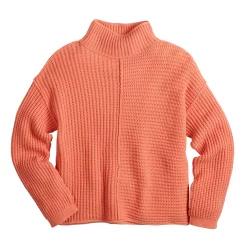 Women's Sonoma Goods For Life® Exposed Seaming Mockneck Sweater -Hot Sale Adult Shop 5195667 ALT5