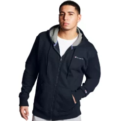 Men's Champion® Powerblend Fleece Full-Zip Hoodie -Hot Sale Adult Shop 5205444 Navy