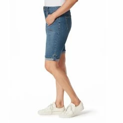 Petite Gloria Vanderbilt Utility Bermuda Jean Shorts -Hot Sale Adult Shop 5208408 ALT2