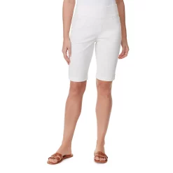 Petite Gloria Vanderbilt Amanda Wide-Waistband Bermuda Jean Shorts -Hot Sale Adult Shop 5208917 Vintage White