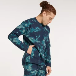 Men's FLX Leisure Crew Sweatshirt -Hot Sale Adult Shop 5210686 Navy Dye