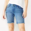 Petite Nine West Slimming Bermuda Jean Shorts