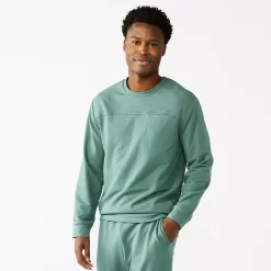 Men's Tek Gear® French-Terry Lounge Crew Sweatshirt -Hot Sale Adult Shop 5224226 Pine Orchard