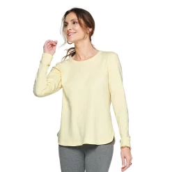 Women's Croft & Barrow® Athleisure Crewneck Sweatshirt -Hot Sale Adult Shop 5224371 Light Yellow