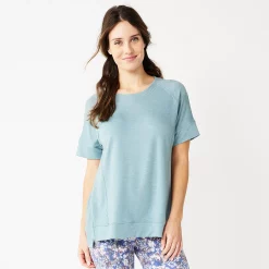 Women's Sonoma Goods For Life® Supersoft Short Sleeve Tunic -Hot Sale Adult Shop 5231865 Light Blue Gray