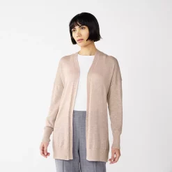 Women's Nine West Essential Lightweight Cardigan 22 Women's Nine West Essential Lightweight Cardigan -Hot Sale Adult Shop 5234642 Dusty Salt Heather