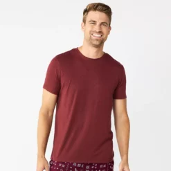 Men's Sonoma Goods For Life® Seriously Soft Crewneck Pajama Tee -Hot Sale Adult Shop 5236476 Proteus Plum Space Dye