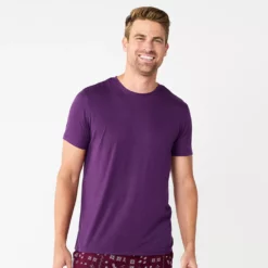 Men's Sonoma Goods For Life® Seriously Soft Crewneck Pajama Tee -Hot Sale Adult Shop 5236476 Purple Space Dye