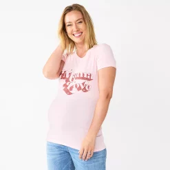 Maternity Sonoma Goods For Life® Fitted Crewneck Graphic Tee -Hot Sale Adult Shop 5237042 Mama Love Sparkle