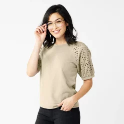 Women's Sonoma Goods For Life® Puff Sleeve Sweatshirt -Hot Sale Adult Shop 5237696 Cement Boardwalk