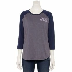 Women's Sonoma Goods For Life® Three Quarter Sleeve Baseball Graphic Tee -Hot Sale Adult Shop 5242169 Purple Choose Kindness