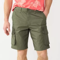 Men's Sonoma Goods For Life® 10-Inch Outdoor Flexwear Cargo Shorts -Hot Sale Adult Shop 5242921 Olive