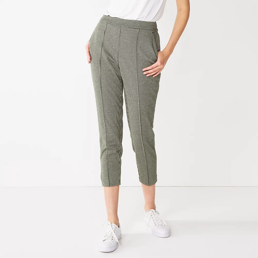 Women's Nine West Curvy Relaxed Pintucked Crop Pants 2 Women's Nine West Curvy Relaxed Pintucked Crop Pants - Image 2