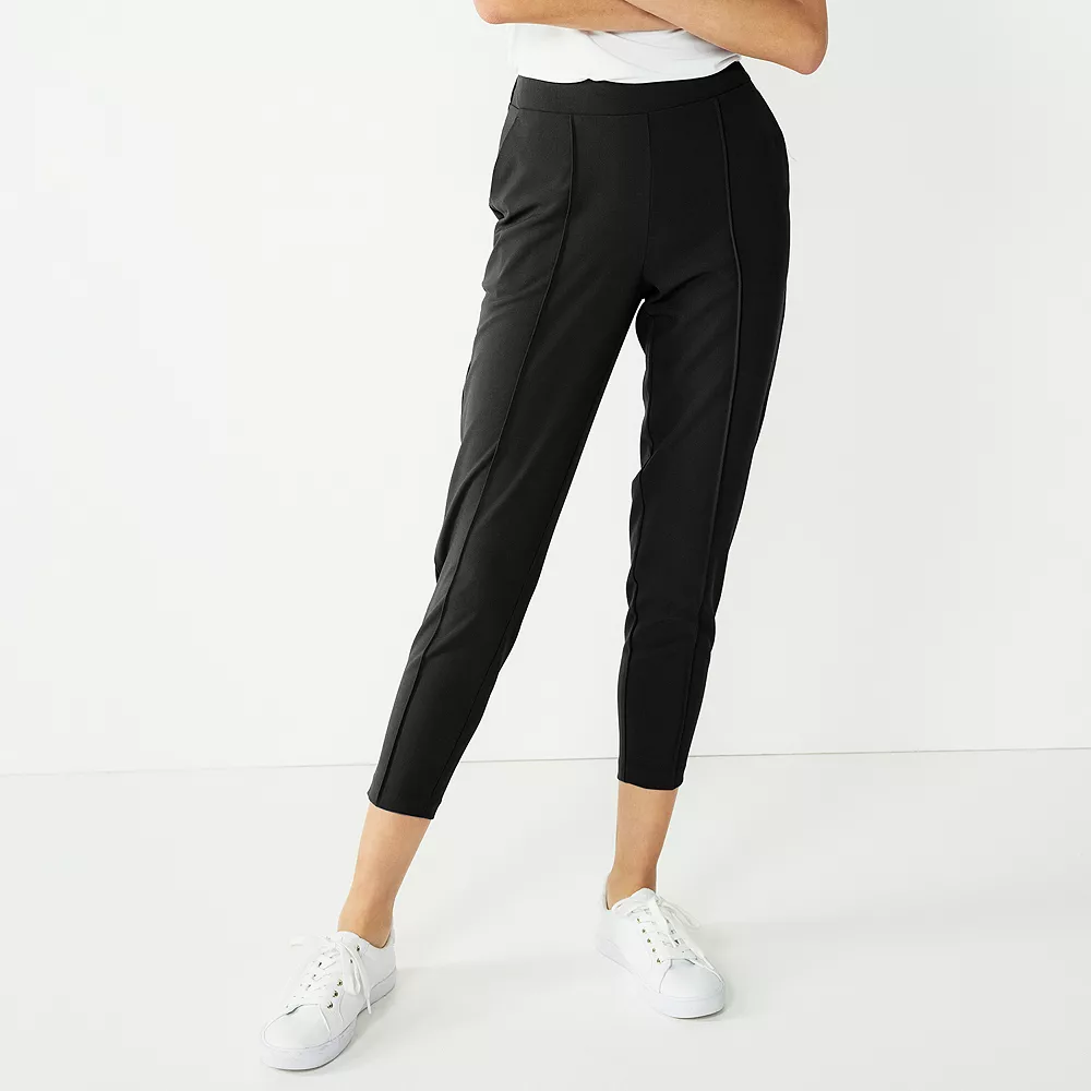 Women's Nine West Curvy Relaxed Pintucked Crop Pants 5 Women's Nine West Curvy Relaxed Pintucked Crop Pants - Image 5