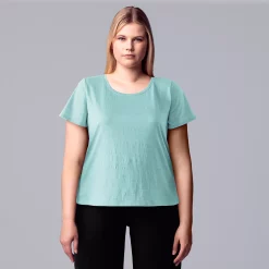 Plus Size Simply Vera Vera Wang Relaxed Scoopneck Tee -Hot Sale Adult Shop 5256626 Falls Spray