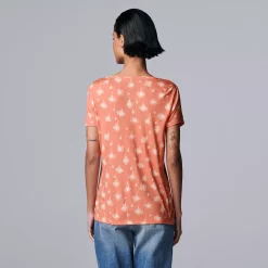 Petite Simply Vera Vera Wang Printed Short Sleeve Tee -Hot Sale Adult Shop 5256811 ALT