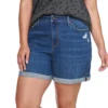 Plus Size Sonoma Goods For Life® Premium High-Waist Denim Shorts